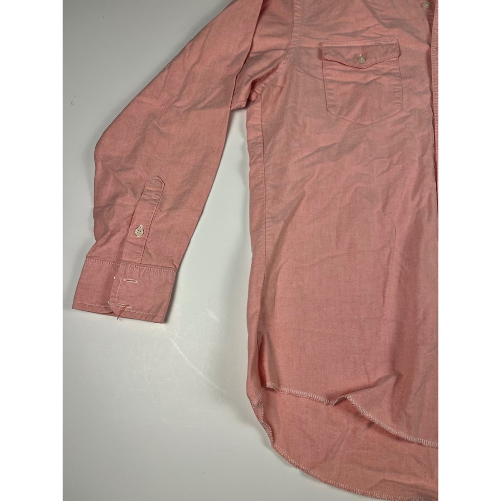 Wrangler Gold Mens 16 1/2x34 Pink Button Down Long Sleeve Shirt USA Made - Picture 5 of 16